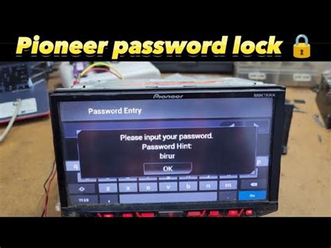 Bypass pioneer password.  Now the radio is asking for a password .  I ...