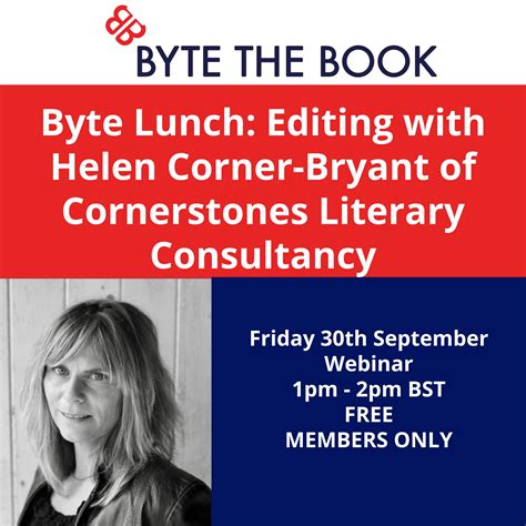 Byte Lunch: Editing with Cornerstones Literary Consultancy