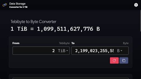 Bytes to tib.  See the conversion formula, the automatic rates and the ...