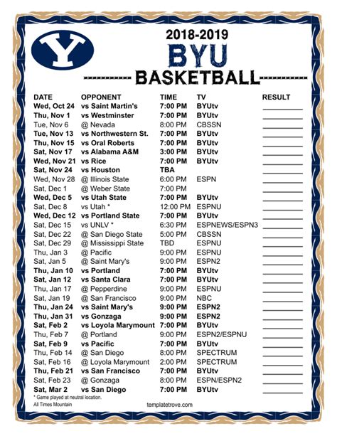PROVO, Utah – BYU men’s basketball head coach Mark Pope officially announced the 2023-24 non-conference schedule on Thursday. The Cougars will play 13 non-conference games, nine of those coming in the friendly confines of the Marriott Center where the Cougars have accumulated a record of 50-10 during Pope’s tenure in Provo.. 
