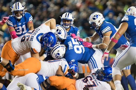 The football bounced out of a group of players and BYU lon
