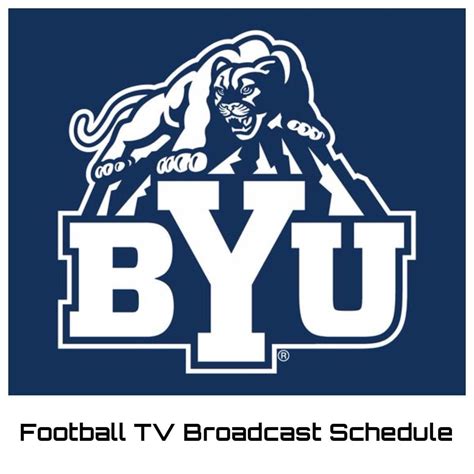 PROVO, Utah - BYU football fans, start making your plans for game days this fall. Six BYU football games received kick times and TV info for the upcoming 2022 season. All of the kick times in this article are listed in mountain time. Along with the tv info, you can hear all of the BYU football radio broadcasts on KSL NewsRadio, the legacy .... 
