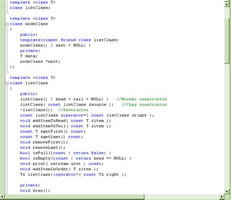 C++ Linked List Class Template by Moosader on DeviantArt