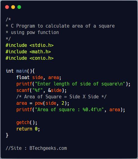 C++ Program to Find Area, Perimeter of Square Learn eTutorials