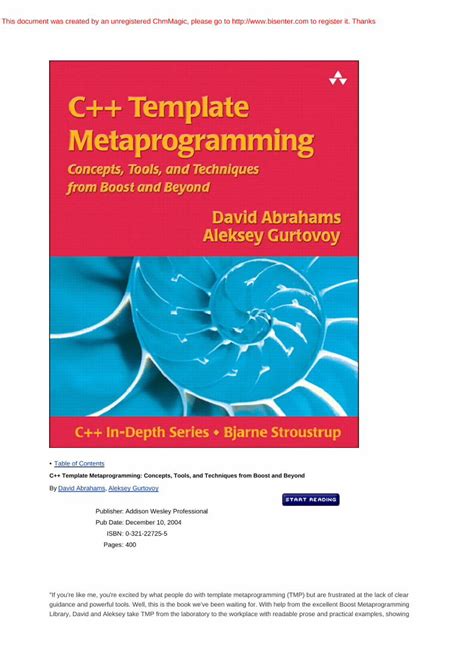 C++ Template Metaprogramming_Concepts Tools and Techniques from Boost