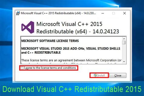 C++ redristrbutable visual studio 2015 download