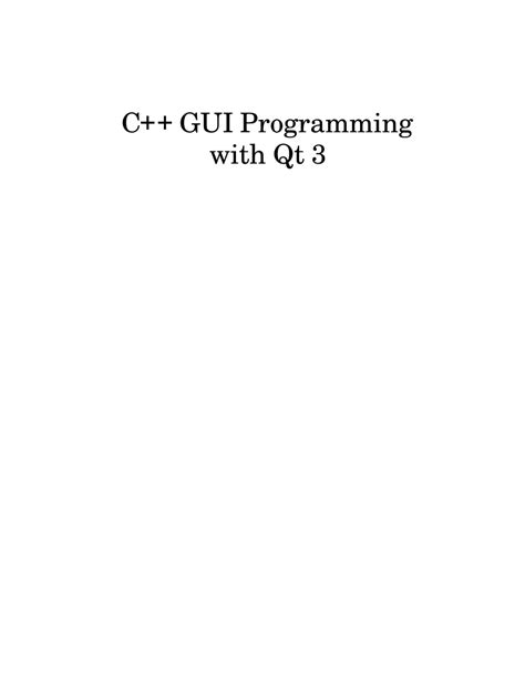 C Gui Programming With Qt 3