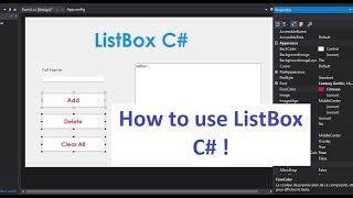 C ListBox ListBox C How to use List Box C Windows Form C