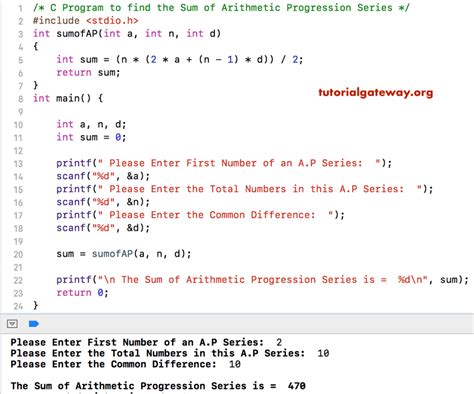 C Program for N-th term of Arithmetic Progression series - wintechmobiles.com
