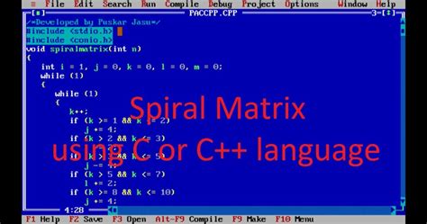 C Program To Take Data as Serial Form And Print as Spiral Form With