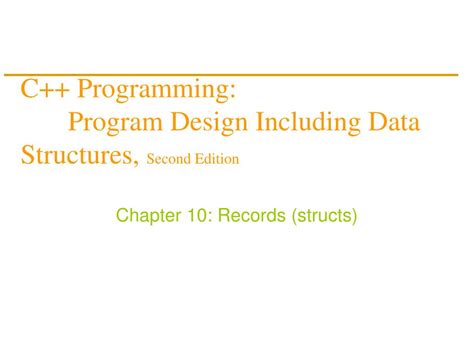 C Programming Program Design Including Data Structures Second Edition