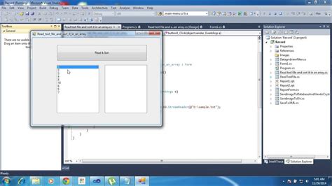 C Read text file and sorting it in an array YouTube