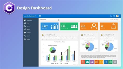 C UI Design Dashboard YouTube