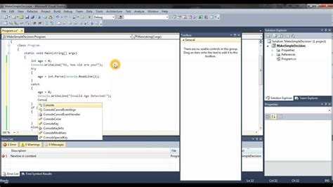C Using a Try..Catch statement to trap errors. YouTube