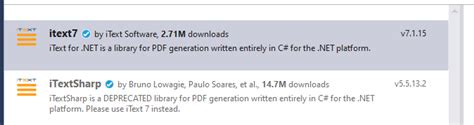 C Windows Form Creating PDF documents using iText7 library