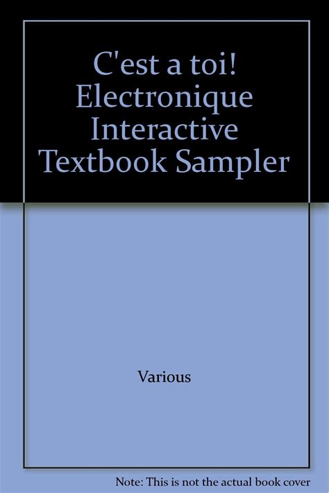 C est a toi level 1 electronique interactive textbook french. - Us army technical manual tm 5 3820 205 35 2.