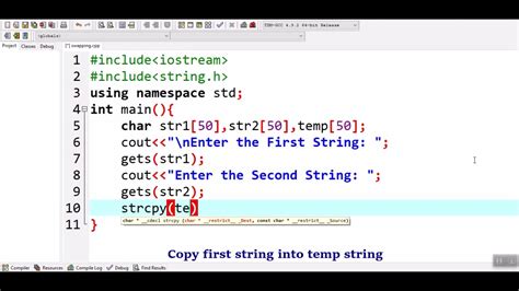 C function to Swap strings - TutorialsPoint