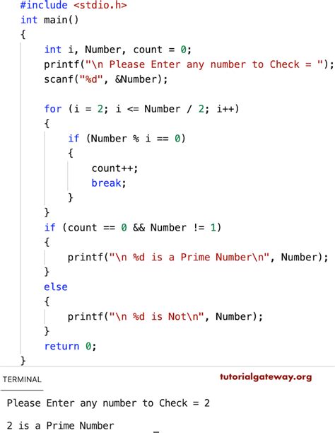 C program to print prime numbers using for loop.  This tutorial focuses on the implemen...