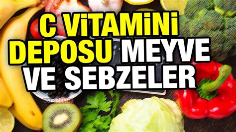 C vitamini içeren meyve sebzeler