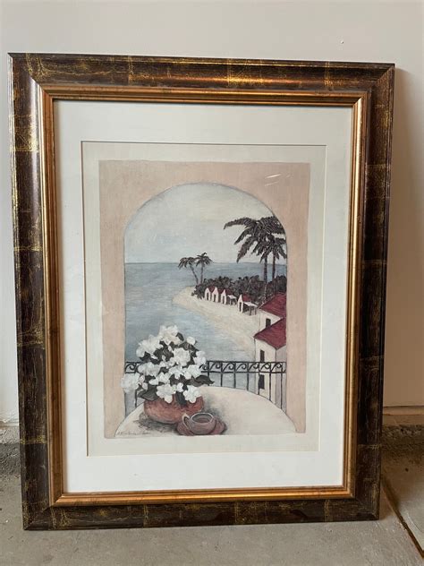 Vintage 22"x22" Artist Signed C. Winterle Olson "Maison Bath III" Oil Painting In A Unique Multi-Layered Frame Collectible. (3) $ 110.00. FREE shipping Add to ...