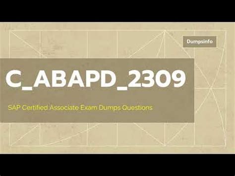 C-ABAPD-2309 Antworten
