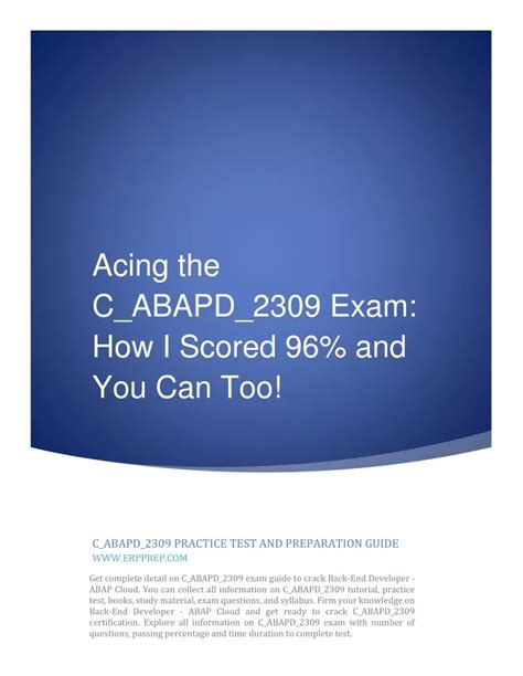 C-ABAPD-2309 Exam Topics