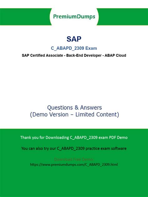 C-ABAPD-2309 PDF Demo