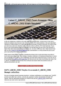 C-ARCIG-2302 Prüfungsunterlagen