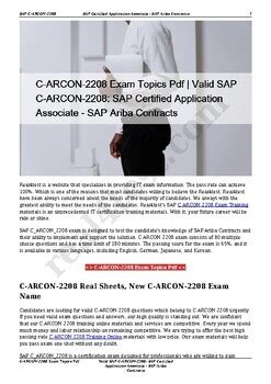C-ARCON-2208 PDF Demo
