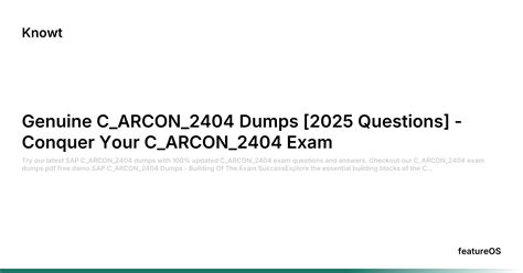 C-ARCON-2404 Dumps