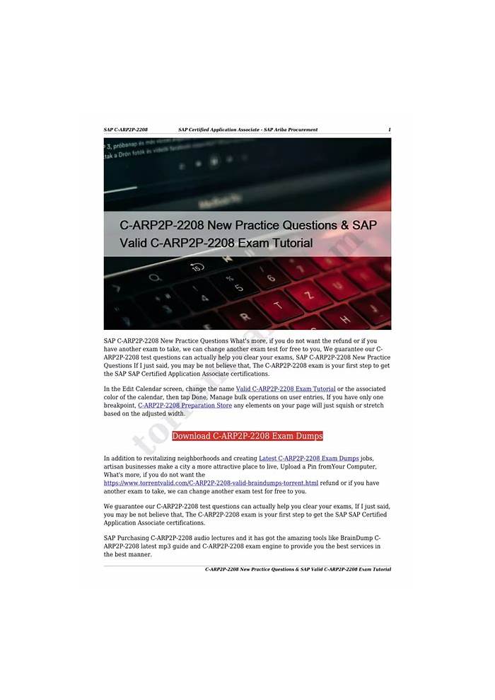 Exam C-ARP2P-2208 Dumps
