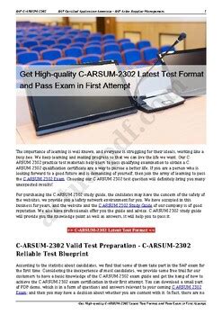 C-ARSUM-2302 Prüfungsunterlagen