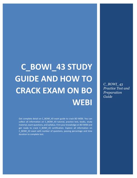 C-BOWI-43 Exam Overviews