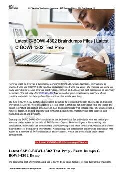 C-BOWI-4302 Online Tests
