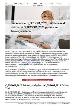 C-BRSOM-2020 Fragen Und Antworten