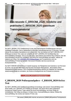 C-BRSOM-2020 Zertifizierung