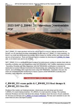 C-BW4H-211 PDF Demo