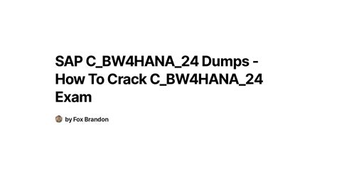 C-BW4HANA-24 Dumps Deutsch