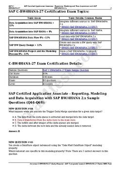 C-BW4HANA-27 Zertifizierung