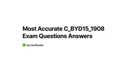 C-BYD15-1908 Exam Fragen