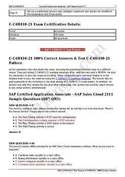 C-C4H410-21 Online Tests