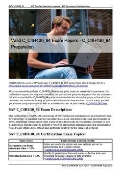 C-C4H430-94 PDF Testsoftware