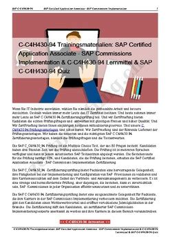 C-C4H430-94 Zertifizierungsprüfung