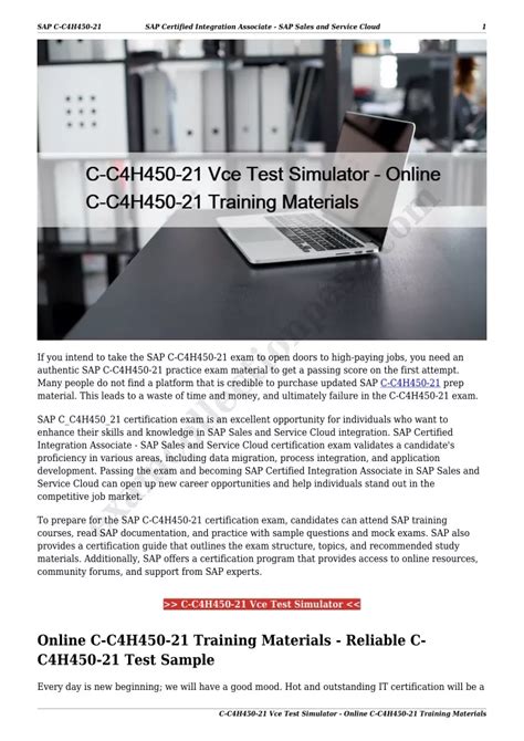 C-C4H450-21 Trainingsunterlagen