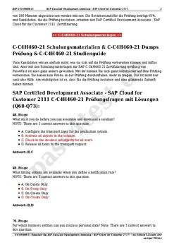 C-C4H460-04 Musterprüfungsfragen