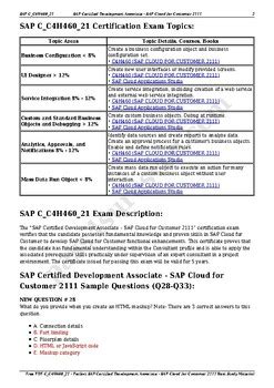 C-C4H460-21 Zertifizierungsantworten