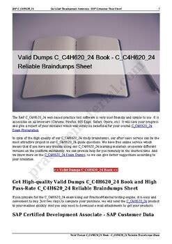 C-C4H620-03 Reliable Braindumps Sheet