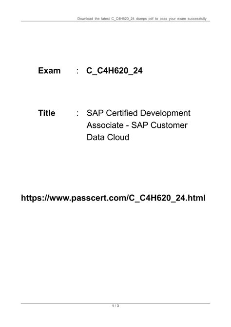 C-C4H620-24 Zertifizierung