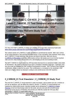C-C4H630-21 Online Prüfung