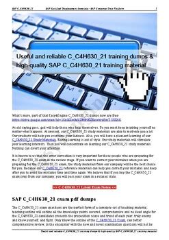 C-C4H630-21 Prüfungsinformationen